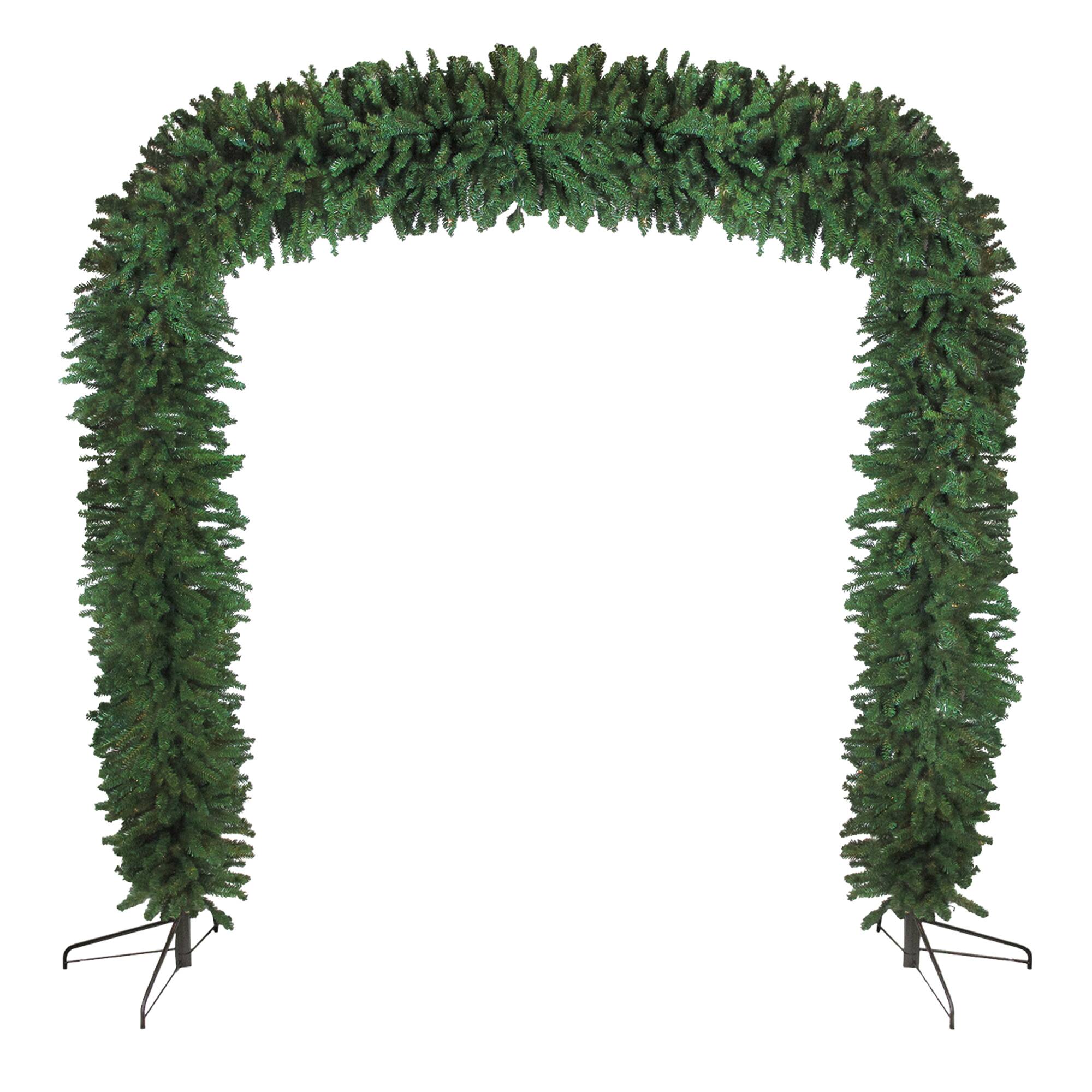8ft. Unlit Commercial Size Green Pine Artificial Christmas Archway